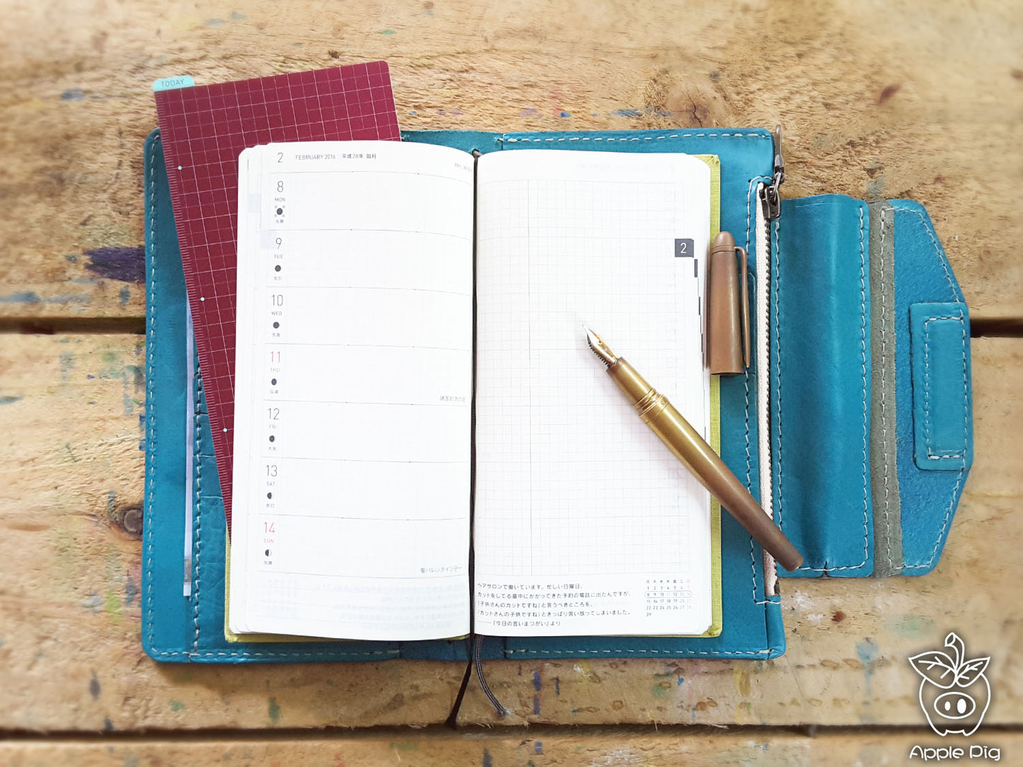 Apple pig "Wallet notebook 4"