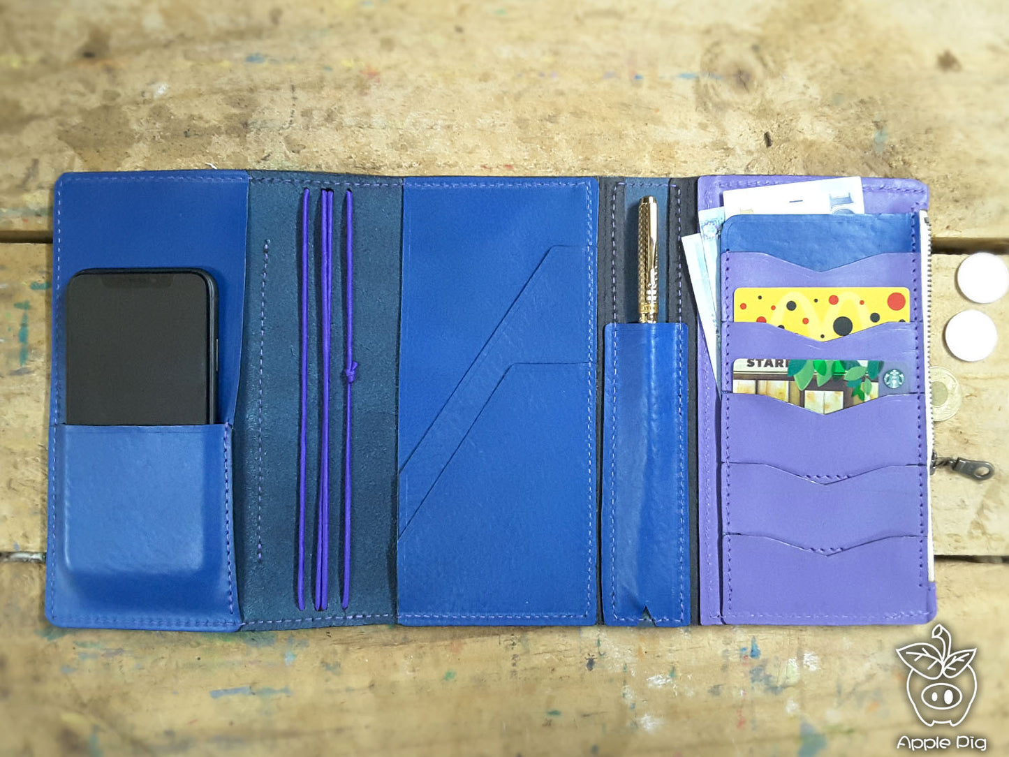 ApplePig Tri fold wallet