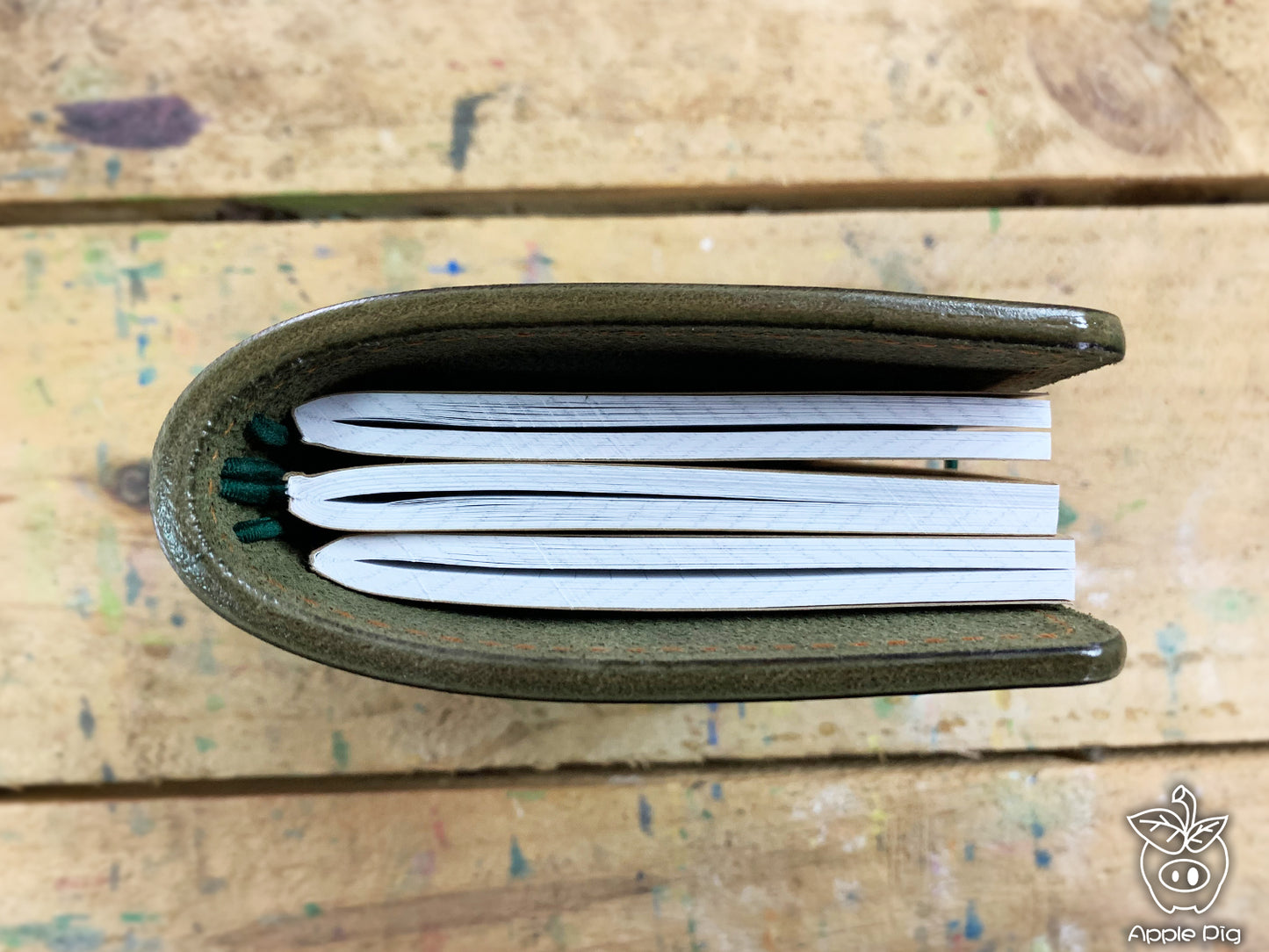 Apple Pig Leather"Matcha" Traveler's Notebook
