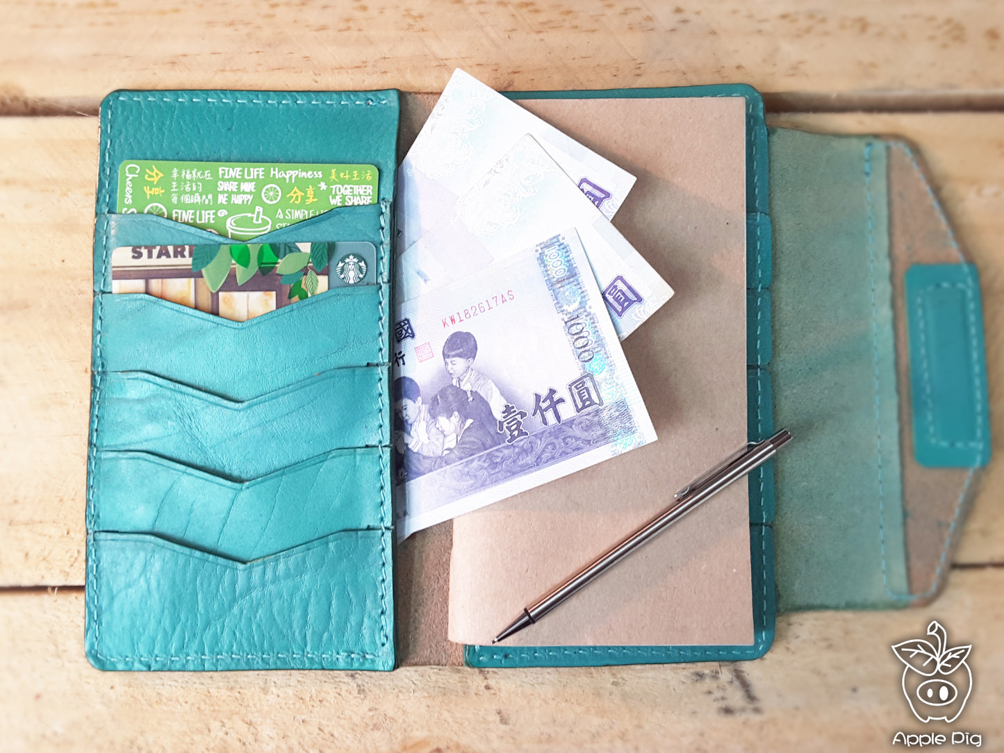 Apple pig "Wallet notebook 2"