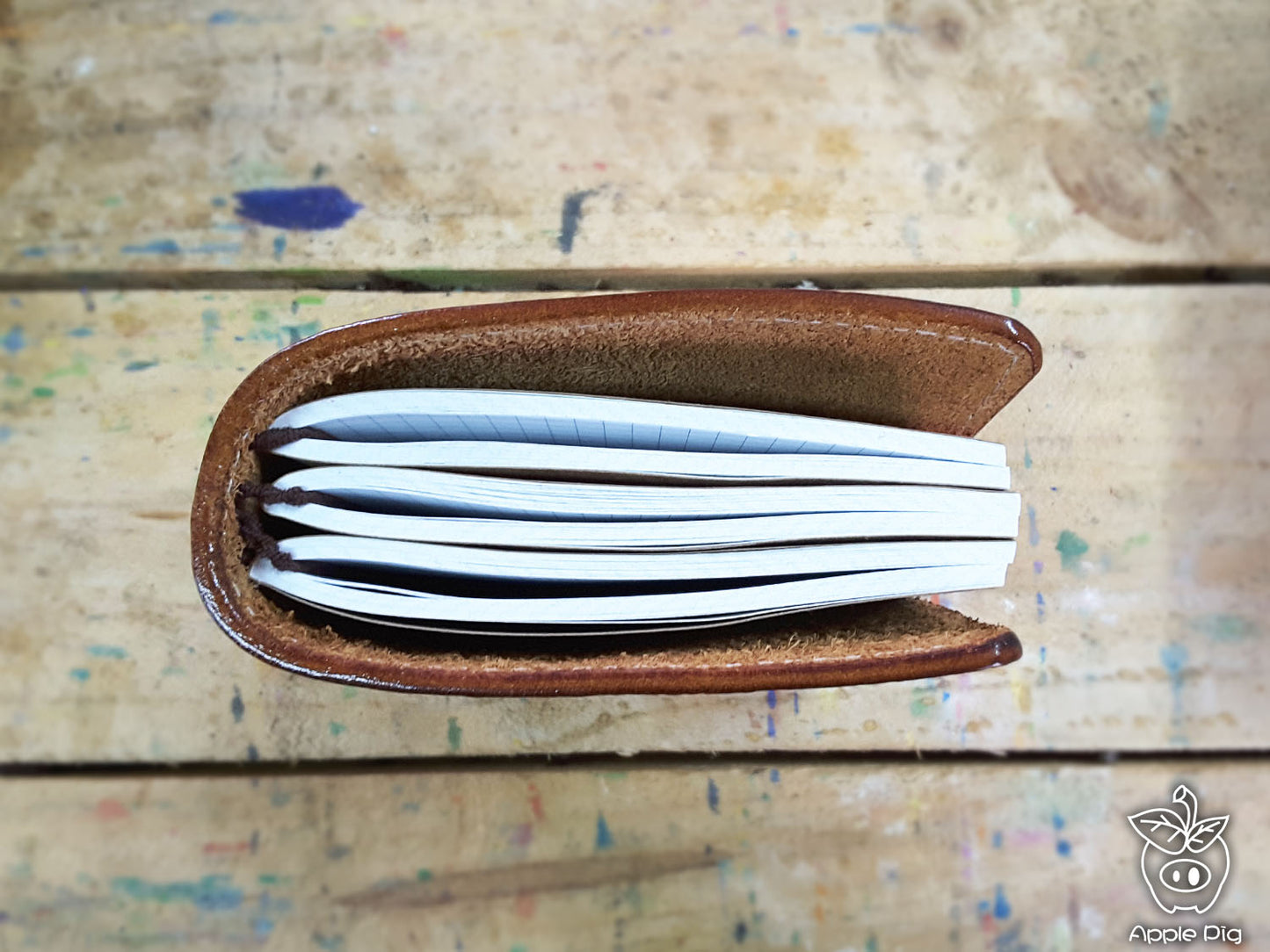 Apple Pig Leather"Naughty Fox" Traveler's Notebook
