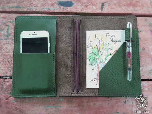 Try Try(for all kinds leather)Apple Pig Traveler's Notebook