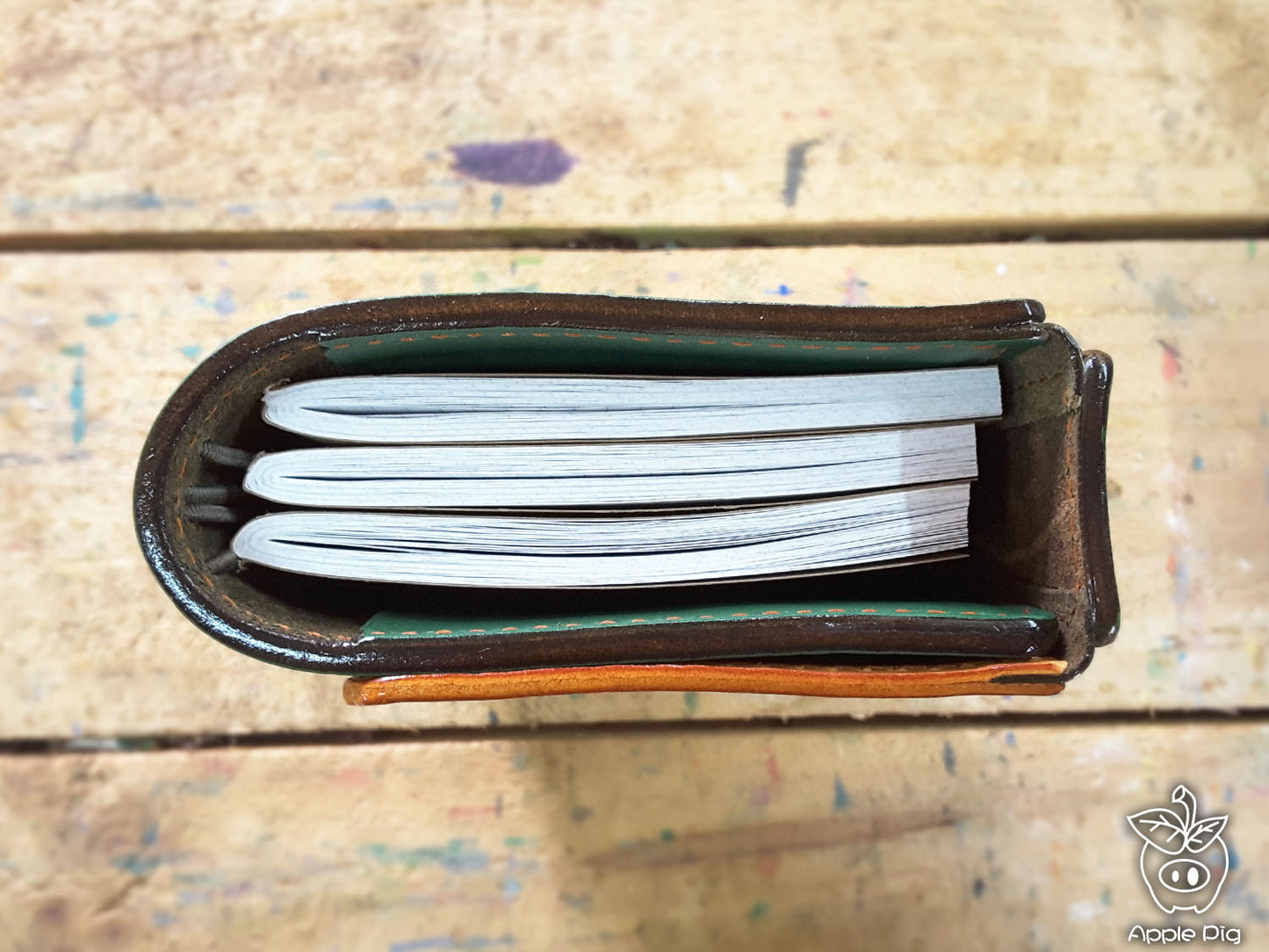 ApplePig Tri fold Traveler's Notebook